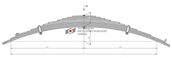 Рессора передняя для МАЗ 5549, 5334, 504B 12 листов