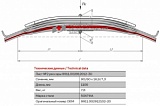 Задний подкоренной рессорный лист №2 прицепа 9911