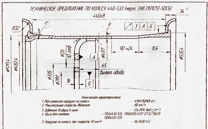 Колесный диск  440-533  398.3101012-50