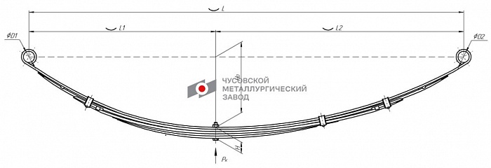 Рессора задняя для ГАЗ 3102, 3110, 24 5 листов