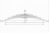 Задняя рессора Fruehauf 4-листовая