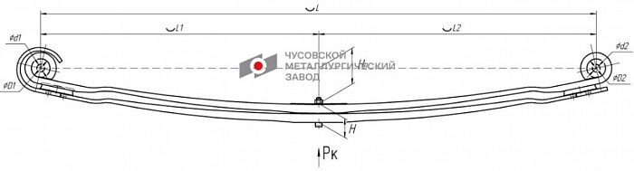 Передняя рессора Mercedes Atego, Actros, Axor